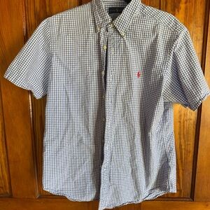 Polo by Ralph Lauren Purple and White Casual Button Down Shirt